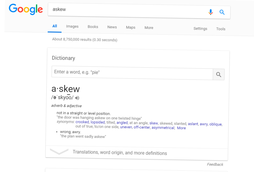 Google Askew or Google Tilt